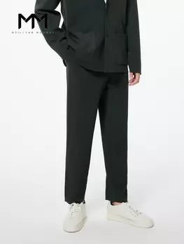 MM Mai Meng Мужские 23 весенние Новое поступление черные простые универсальные прямые свободные повседневные брюки мужские брюки 9E2250162, темно-зеленый