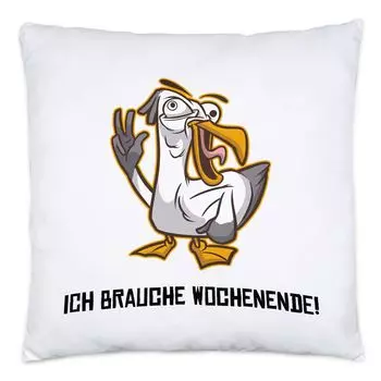 Мне нужна подушка выходного дня, включая наполнение офиса чайки после безумной работы Hey!Print