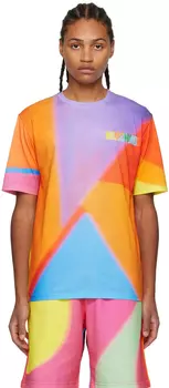 Многоцветная футболка с принтом Moschino