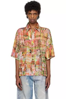 Многоцветная рыночная рубашка Collina Strada