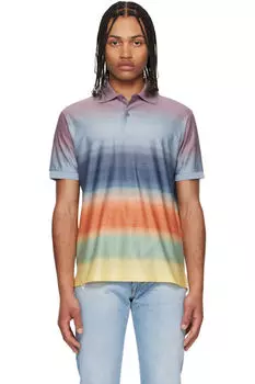 Многоцветное хлопковое поло Smith Stripe Paul Smith