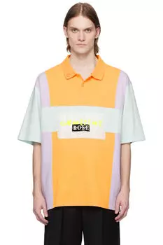 Многоцветное поло большого размера со вставками Martine Rose