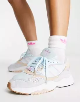 Многоцветные пастельные синие кроссовки adidas Originals Retropy F90