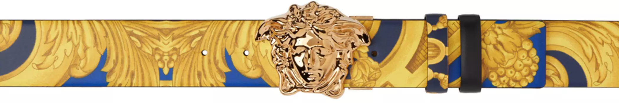 Многоцветный двусторонний ремень Medusa Barocco Versace