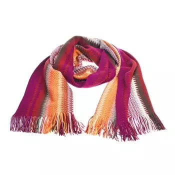 Многоцветный шерстяной мужской шарф Missoni