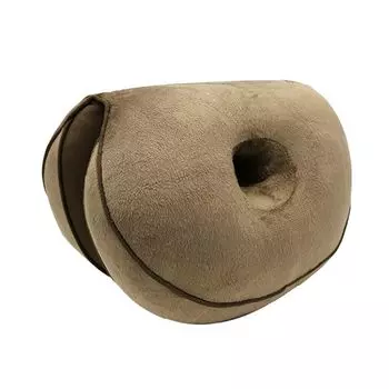 Многофункциональная двойная мягкая подушка для сиденья для домашнего офиса, плюшевая складная подушка, розово-красная Stuttg, светло-коричневый