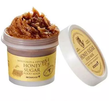 Многофункциональная отшелушивающая маска с экстрактом прополиса 120г SKINFOOD, Honey Sugar Food Mask