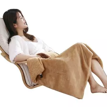 Многофункциональное зимнее теплое электрическое одеяло с USB-подогревом для дома и офиса, ковер для путешествий, розовый Stuttg, бежевый