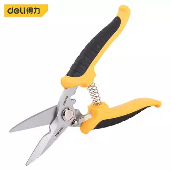 Многофункциональные электронные ножницы Deli из нержавеющей стали, ножницы для электрика, 7 дюймов, DL2907
