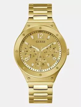 Многофункциональные часы золотистого цвета Guess Factory, золотой