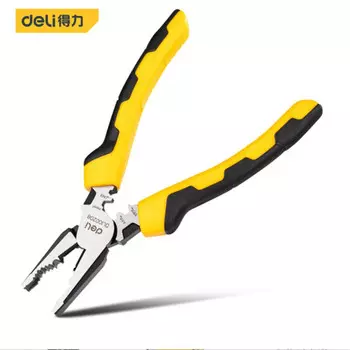 Многофункциональные и экономичные универсальные плоскогубцы Deli, плоскогубцы, плоскогубцы, электрики, тиски, кусачки, плоскогубцы, 8,5 дюймов, DL100208
