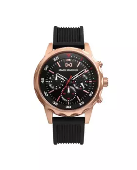 Многофункциональные мужские часы Mission на черном силиконовом ремешке Mark Maddox, черный
