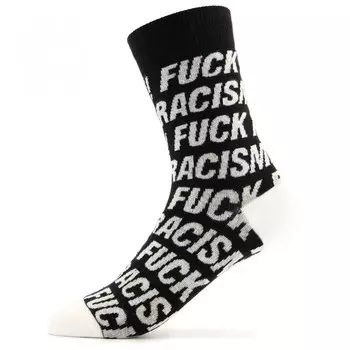 Многофункциональные носки Dedicated Socks Sigtuna Fuck Racism Pattern, черный