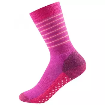 Многофункциональные носки Devold Multi Medium Kid Sock No Slip, цвет Fuchsia Stripe