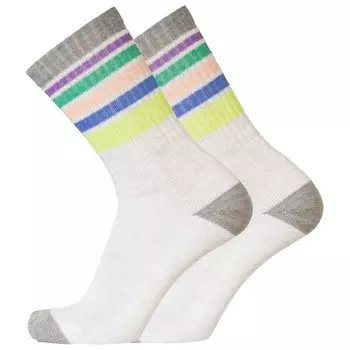 Многофункциональные носки Uphillsport Lifestyle Merino Sport Stripes M3, цвет White/Grey With Stripes