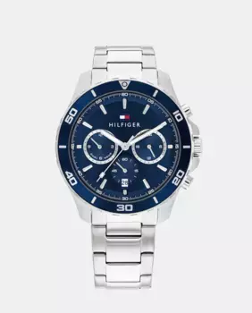 Многофункциональные стальные мужские часы Jordan 1792094 Tommy Hilfiger, серебрянный