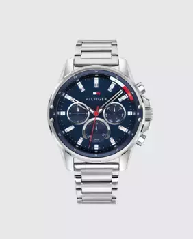 Многофункциональные стальные мужские часы Tommy Hilfiger 1791788, серебрянный