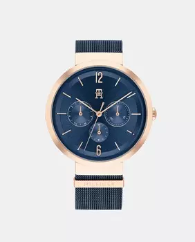 Многофункциональные женские часы Lidia 1782541 с синей стальной сеткой Tommy Hilfiger, синий