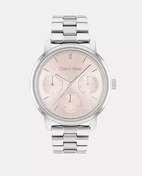 Многофункциональные женские часы Shimmer 25200176 из стали Calvin Klein, серебро