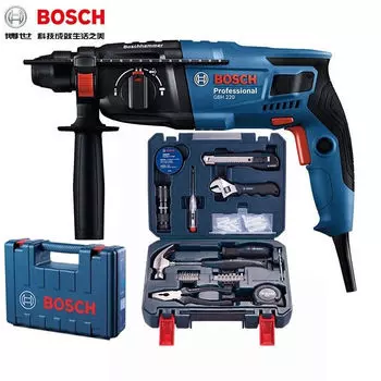 Многофункциональный электрический молоток Bosch, электрический кирка, электрическая дрель, бытовая, легкий электрический молоток GBH220, трехфункциональный набор инструментов, 2 кг