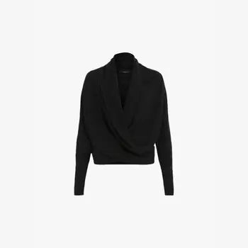 Многофункциональный кардиган Wasson Pirate из мериносовой шерсти Allsaints, черный