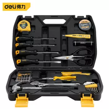 Многофункциональный набор инструментов Deli, ручной набор инструментов для электрика, ремонт дома, 27 предметов, DL5963