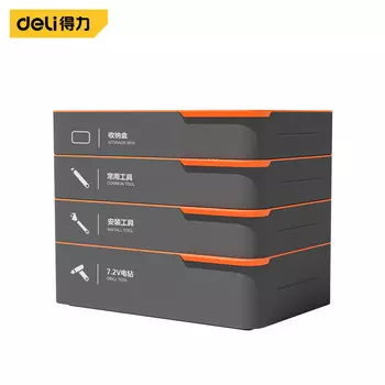 Многофункциональный ящик для инструментов Deli T-BOX для ремонта, электрическая дрель, набор электриков, набор инструментов H1001-ADEF