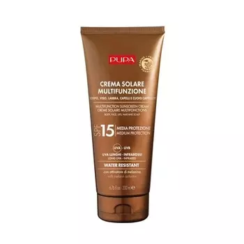 Многофункциональный солнцезащитный крем Spf15 средней защиты 200мл, Pupa