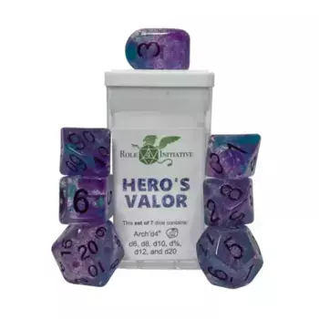 Многогранные игральные кости — доблесть героя, арка d4 с черными цифрами (7), Game Dice - Diffusion (Role 4 Initiative)