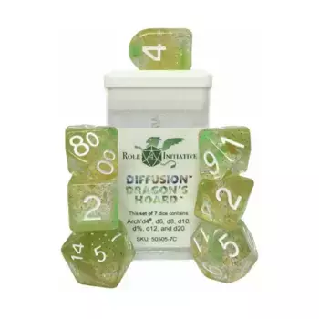 Многогранные игральные кости — Клад Дракона, арка d4 с белыми цифрами (7), Game Dice - Diffusion (Role 4 Initiative)