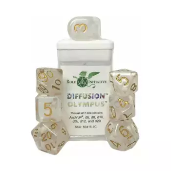 Многогранные игральные кости — Олимп, арка d4 с золотыми цифрами (15), Game Dice - Diffusion (Role 4 Initiative)
