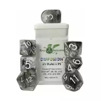 Многогранные игральные кости — Призрак, арка d4 с белыми цифрами (7), Game Dice - Diffusion (Role 4 Initiative)