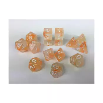 Многогранные игральные кости — пруд с карпами кои и белыми цифрами (15), Game Dice - Diffusion (Role 4 Initiative)
