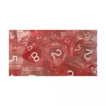 Многогранные игральные кости — вишня с белыми цифрами (7), Game Dice - Diffusion (Role 4 Initiative)
