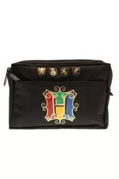 Многокарманный пенал с домиками Хогвартса Harry Potter, черный