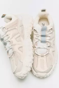 Многокомпонентные кроссовки ZARA, бежевый