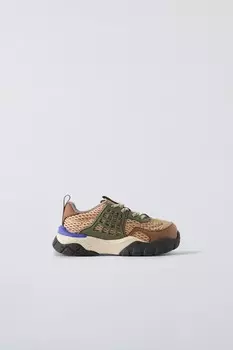 Многокомпонентные кроссовки ZARA, коричневый