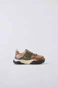 Многокомпонентные кроссовки ZARA, коричневый