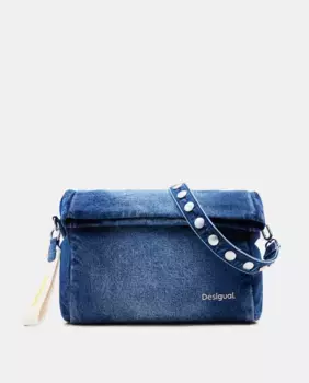 Многопозиционная джинсовая сумка через плечо M Desigual, синий