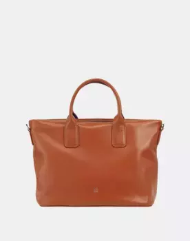 Многопозиционная кожаная сумка на молнии Dudu, коричневый