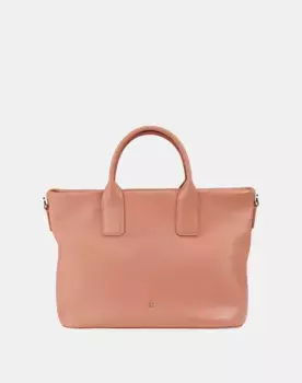 Многопозиционная кожаная сумка на молнии Dudu, розовый