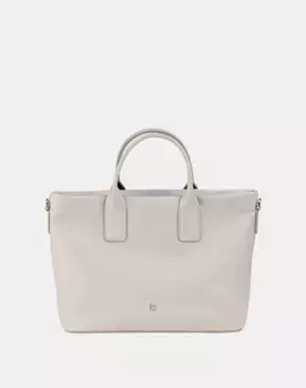 Многопозиционная кожаная сумка на молнии Dudu, светло-серый