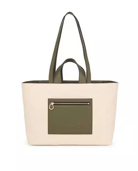 Многопозиционная сумка через плечо Nanda среднего размера в бежевом и хаки цветах Tous, мультиколор