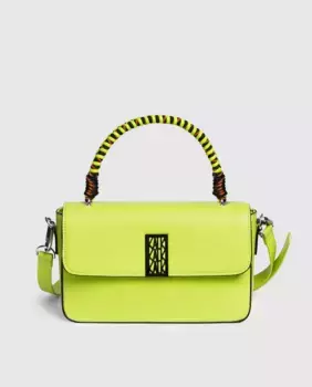 Многопозиционная сумка через плечо с двойной ручкой и магнитной застежкой Kalk, желтый