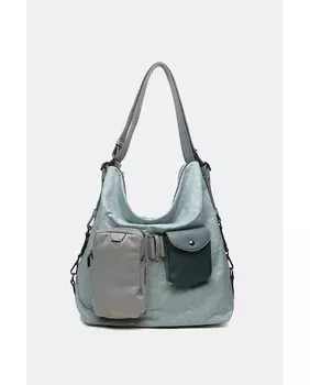 Многопозиционная сумка через плечо Summer Song из синего нейлона Abbacino, синий