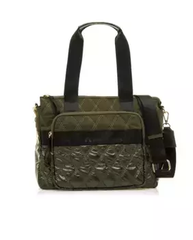 Многопозиционная сумка из стеганой ткани с эффектом металлик Mariamare, зеленый