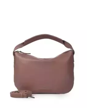 Многопозиционная сумка на плечо из мытой кожи THB Hem The Bagging Co, цвет Topo