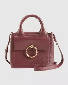 Многопозиционная сумочка Anouck бордовая кожаная Claudie Pierlot, красный