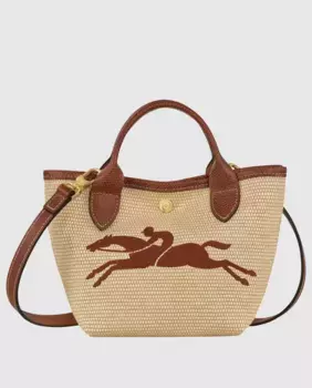 Многопозиционная тканевая сумка на молнии Le Panier Pliage Longchamp, коричневый