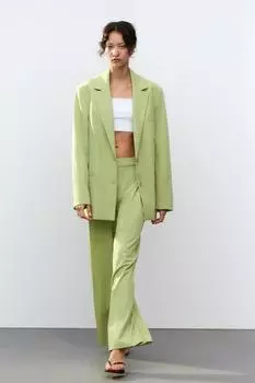 Многопозиционный блейзер оверсайз ZARA, цвет Apple green